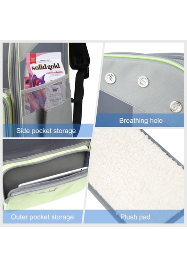 Funadd Fold Nefes Alabilir Pet Sırt Çantası Açık Omuzlar Kedi Çantası Sarı