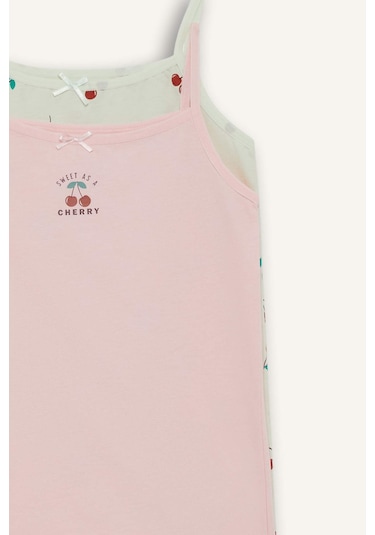 Defacto Kız Çocuk Meyve Desenli 2li Atlet F8579a825aupn344 Pembe