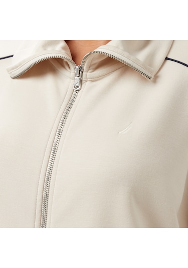 Nautica Kadın Ekru Regular Fit Dik Yaka Sweatshirt 026 55k600t Krem
