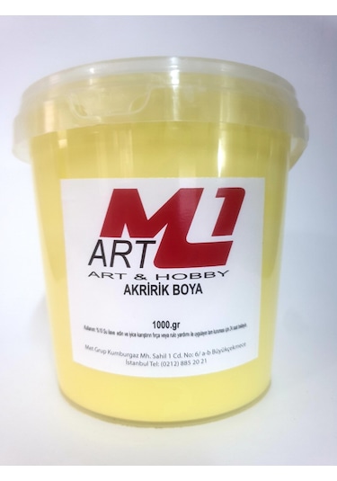 M1 Art Akrilik Boya 1.Kg --10 Renk Seçeneği