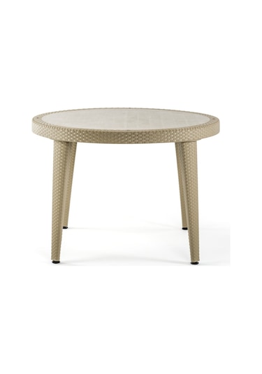 Bintaşmobilya Grey Beyaz Dış Mekan Bahçe Masası Venge