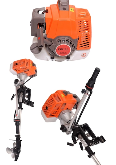 Kraft Hart Dıştan Takmalı Benzinli Tırpantekne Deniz Motoru 63cc 2,8 Hp