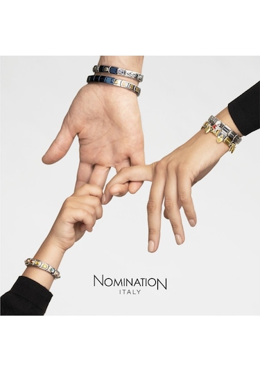 Nomination Italy İtalyan Charm Bileklik Kişiselleştirilebilir Çelik, Gümüş Kalp Link Hediyeli