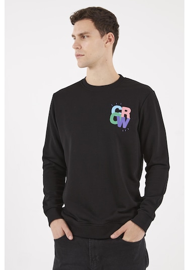 The Colour Siyah O-yaka Sweatshırt Siyah