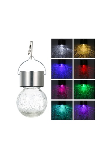 Neevoyu Güneş Enerjili Parlak Beyaz Led Avize, Ip44 Su Geçirmez, 300mah Şarj Edilebilir Pil, 0.1w, Tekli Paket Beyaz