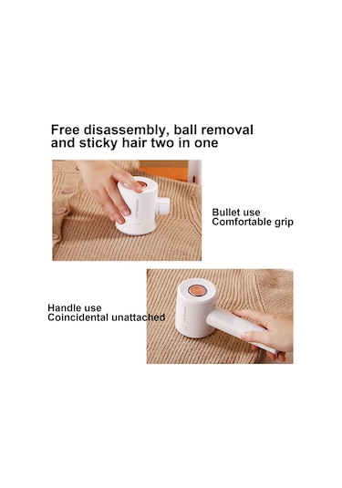 Padalink Ev İçi Elden Usb Şarjlı İki Fonksiyonlu Kumaş Telli Ve Pelus Temizleyici - Hızlı Ve Konforlu Kullanim Beyaz