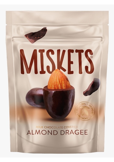 Miskets Sütlü Çikolata Kaplamalı Kavrulmuş Badem Draje 70 G