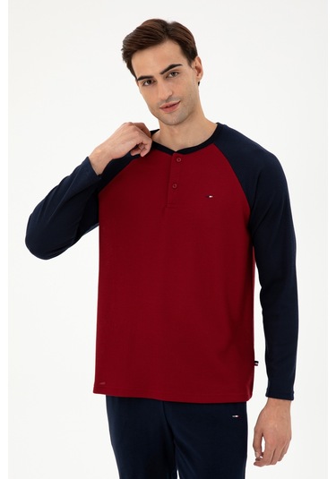 U.s. Polo Assn. Erkek Bordo Pijama Takım 50301726-vr014 Bordo