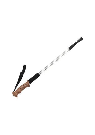 Dağcılık İçin Süper Hafif Ergonomik Teleskopik Yürüyüş Bastonu 3 Bölüm Yüksek Mukavemetli Kaymaz Gümüş Çok Renkli