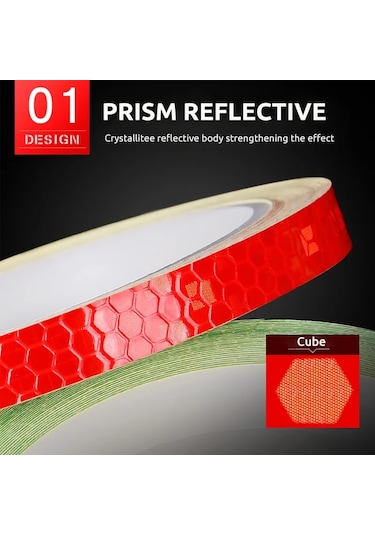 Mavi Bisiklet Araba Styling Yansıtıcı Floresan Şerit Bant Motosiklet Gövde Jant Tekerlek Şerit Bant Çıkartmalar Dekoratif Mavi/kırmızı/sarı Sarı