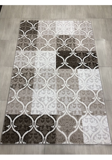 Dinarsu Halı Divina 150X233 Dı-010 Vizon Krem Kareli 4 M2 Halı !