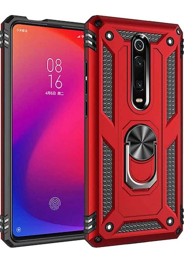 Xiaomi Mi 9 Kılıf Zore Vega Kapak Kırmızı