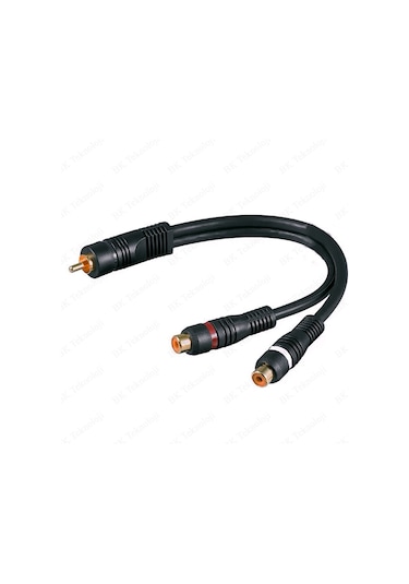 Yüksek Kalite Anfi Y Kablo RCA Erkek to 2xRCA Dişi