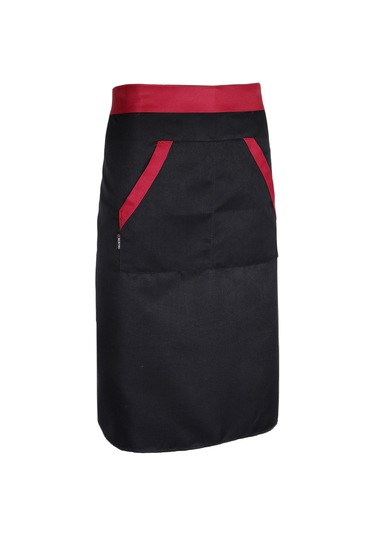 Homyl Unisex Chef Works Bistro Önlüğü Yarım Önlük Bel Siyah