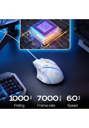 Inphıc Pg1 Usb Kablolu E-spor Oyun Mouse Rgb Işık Bilgisayar Dizüstü Fare