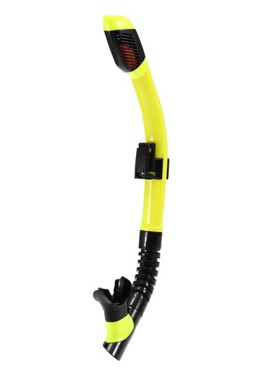 Geeksen Çocuklar İçin Tam Kurutma Süspansiyonlu Silikon Snorkel Gözlüğü Ve Solunum Borusu Seti - Sarı Sarı