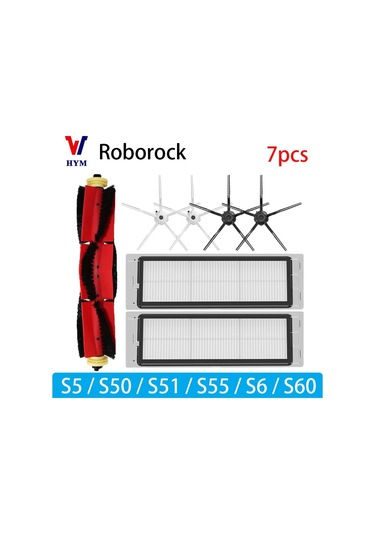 Haoyunma Roborock S5/s6 Elektrikli Süpürge Hepa Filtre Ve Yedek Fırça Seti Açık Sarı