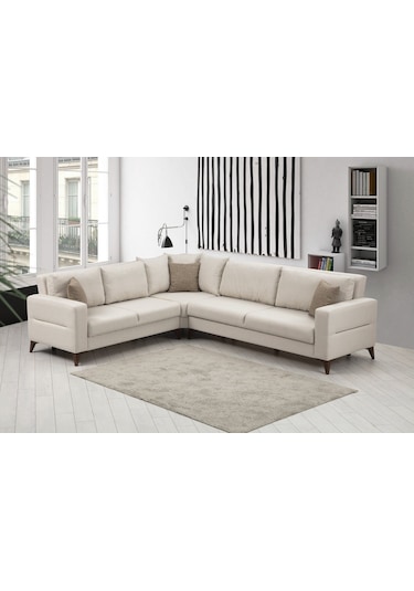 Kristal 3+köşe+2 Köşe Takımı Bej