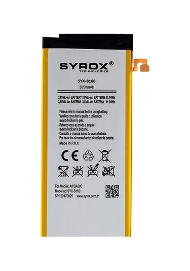 Syrox Samsung Galaxy A8 Ba800 Batarya 3050 Mah B160