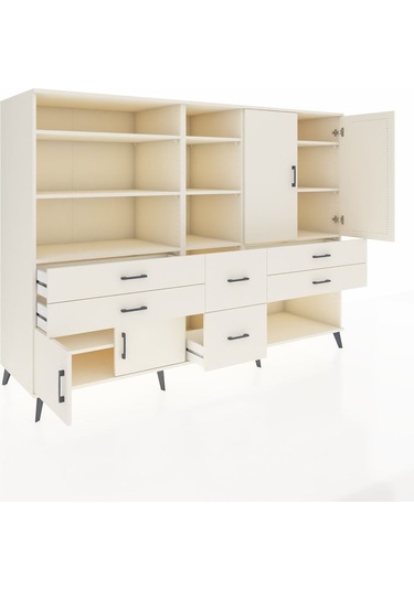 Kronos Dolap 10 Raflı 6 Çekmeceli 4 Kapaklı 220x59x163 Aytaşı-ayt Aytaşı-aytaşı
