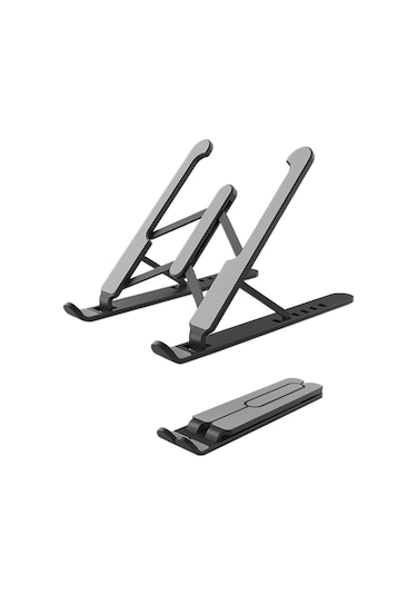 Yuntech01 Ergonomik Dizaynlı 6 Seviye Ayarı, Soğutma Fonksiyonu, 20kg Yük Taşıma Kabiliyeti Notebook Standı - Siyah Siyah
