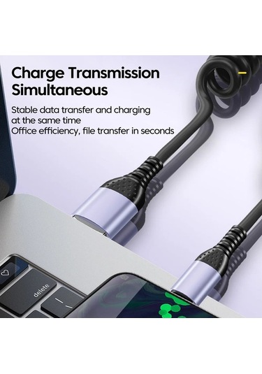 Tongxida 25 Cm 1 M Araba Usb C Kısa Hızlı Şarj Veri Kablosu 6a Çift Usb C To Usb C 0.25m-1m