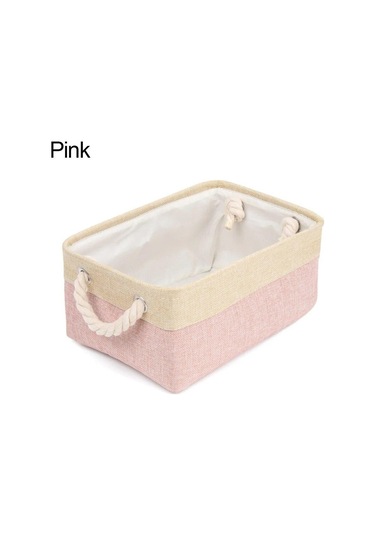 Pembe Ev Gereçleri Çeşitli Eşyalar Sıralama Sepeti Katlanır Keten Organizatör Kutusu İç Çorap Bebek Oyuncakları Depolama Sepeti