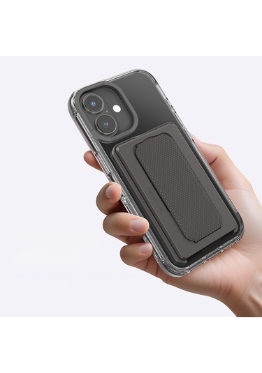 İphone 16 Uyumlu Kılıf Magsafe Özellikli Standlı Kartlıklı Set Amazingthing Omni Adventure Serisi Siyah