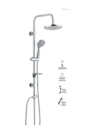 Maxiflow Robot Istanbul Duş Seti - 27661 Krom