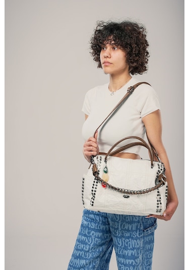 Ççs Kadın Omuz Çantası C.ccs17643 Beyaz