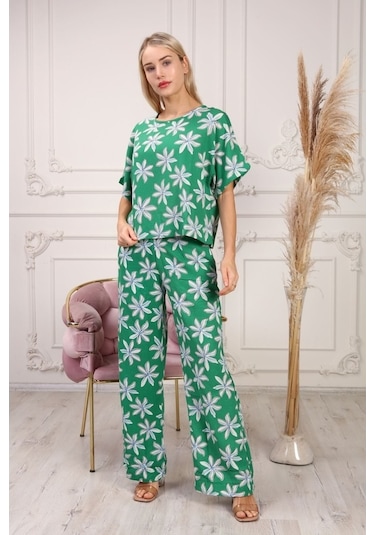 Aymeravm - Çiçek Desenli Kadın 2Li Takım - Msb0320Ga Çok Renkli