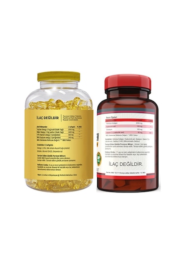 Flx Omega 3 Balık Yağı 90 Softgel & Nevfix Hydrolyzed Collagen