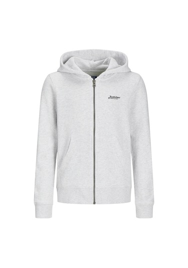 Jack & Jones Jjbeau Sweat Zıp Hood Jnr Gri Erkek Çocuk Sweatshirt 000000000102257559 Gri