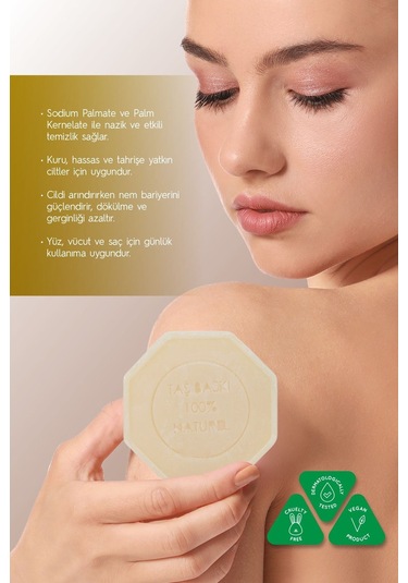 Zeytinyağlı Taş Sabun 5'li Eko Paket Nemlendirici Ve Onarıcı Kuru Cilt Bakımı - 5x125 Gr