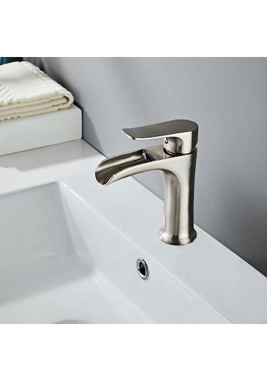 Fause Lavabo Bataryası Şelale Fırçalanmış Nikel Klb112-br Nikel