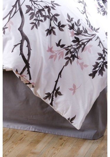 Aytunç Yeliz %100 Pamuklu Tek Kişilik Nevresim Takımı 160x220 Cm Gri