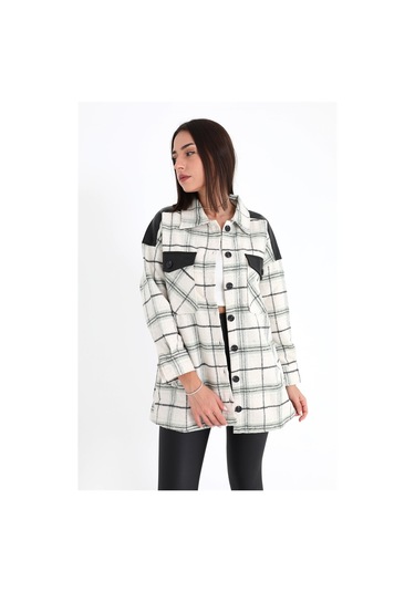 Deri Garnili Ekose Cepli Gömlek - Mint Yeşili-mint Yeşili Mint Yeşili