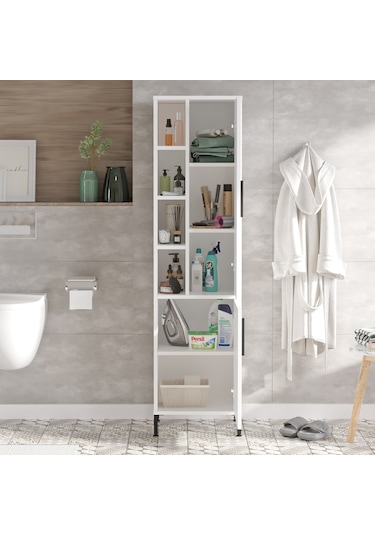 Yurudesign Vitale Çok Amaçlı Dolap Banyo Dolabı Beyaz Vı2-W Beyaz