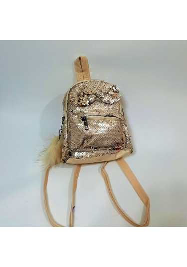 Fiyra Crn Krem Pullu Kız Çocuk Sırt Çantası 16cmx20cmx10cm Krem