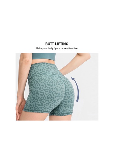 Gajeena Kadın Spor Şortu - Yüksek Bel, Nefes Alabilir, Esnek Ve Ter Emici, Koşu & Fitness İçin Ordu Yeşili