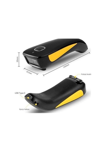 Tiger Perkon Bs92 2d Karekod Bluetooth+2.4 Ghz Kablosuz Barkod Okuyucu