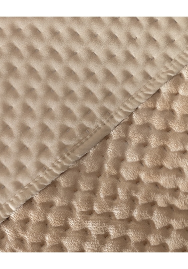 Boulogne Tek Kişilik Kadife Yatak Örtüsü 8682116999540 Toprak