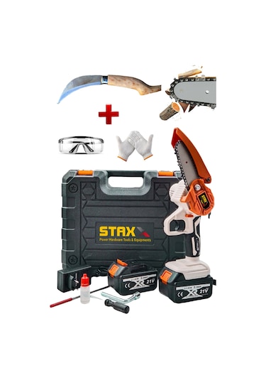 Staxx Power 2x Çift Akülü Dal Budama Bıçkı Testeresi + FındıkÇakı