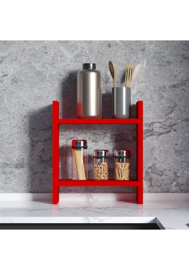 Buse Tezgah Üstü Raf Kırmızı