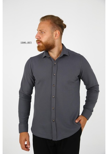 Brango 13346 Erkek Spor Gömlek Antrasit