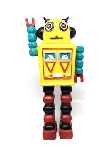 Büro Ev Hediyesi İçin Nostaljik Sevimli Uzaylı Robot Figür Biblo