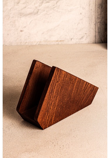 Snippy Baro - Ahşap Peçetelik Masaüstü Peçete Organizeri Ahşap