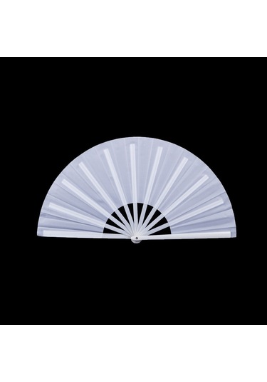 Hangfox Beyaz Plastik Çift Taraflı Folding Tai Chi Flamingosu - Dövüş Dansı Gösteri Ve Egzersiz İçin Dayanıklı Spor Aleti Beyaz