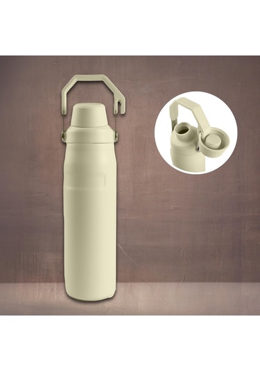 720 Ml Paslanmaz Çelik Çift Katmanlı Termos Krem Krem