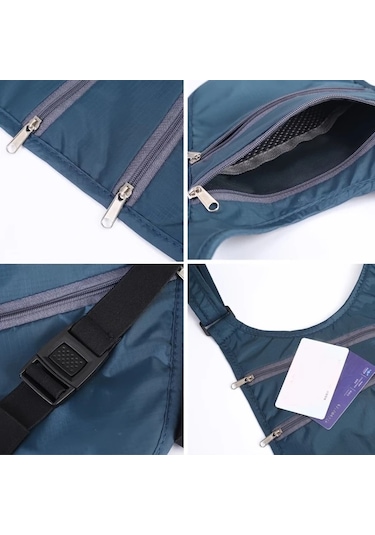 Willowhaven Mavi Dayanıklı Bel Çantası: Ayarlanabilir Kayışlı Spor Seyahat Bagaj Mavi